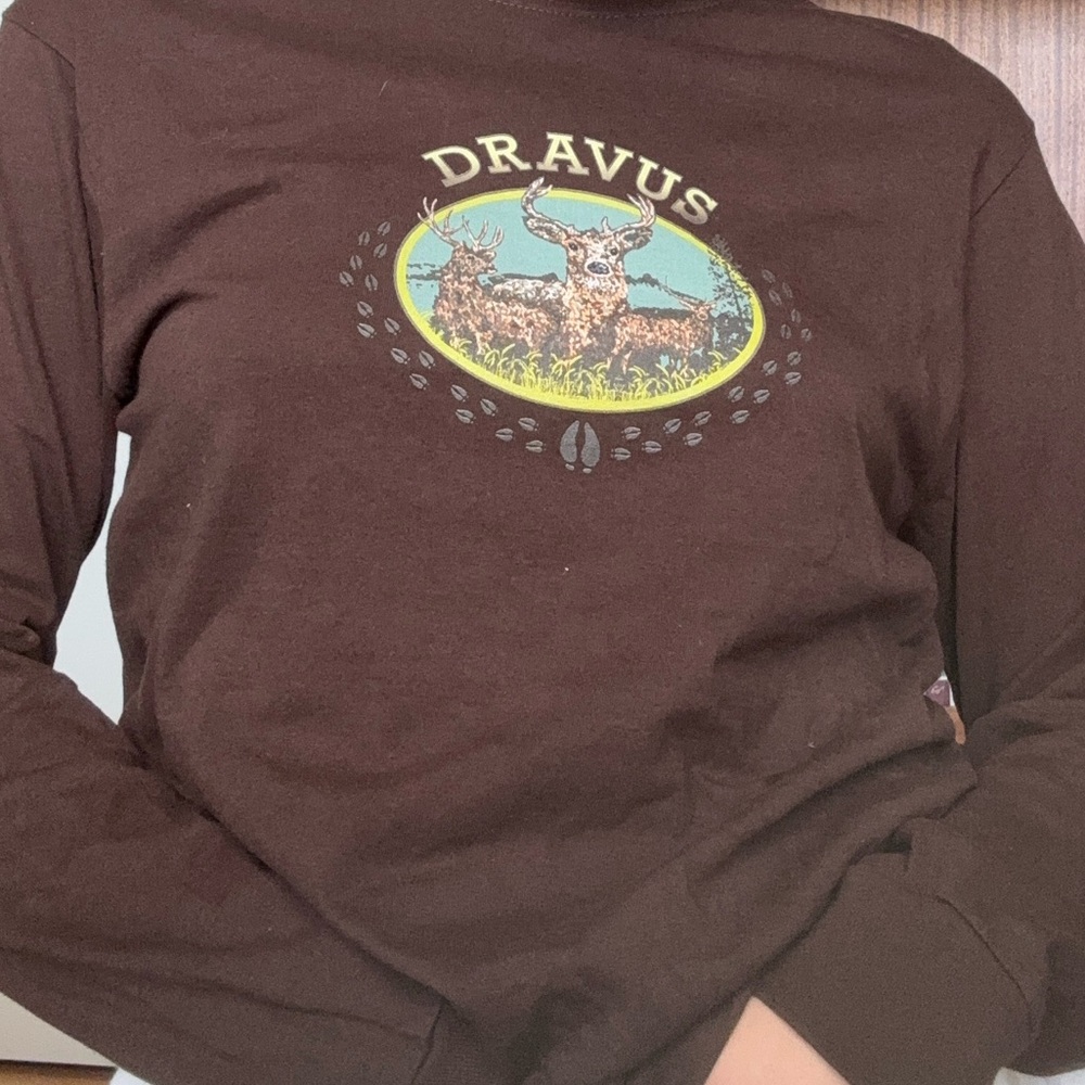 Dravus Deer Brown Long Sleeve Shirt